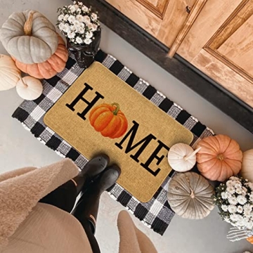 DAGAHE Hello Fall Welcome Mat – Autumn Pumpkin Design
