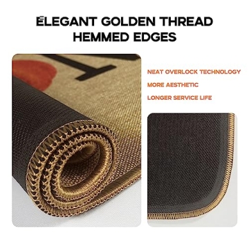 DAGAHE Hello Fall Welcome Mat – Autumn Pumpkin Design