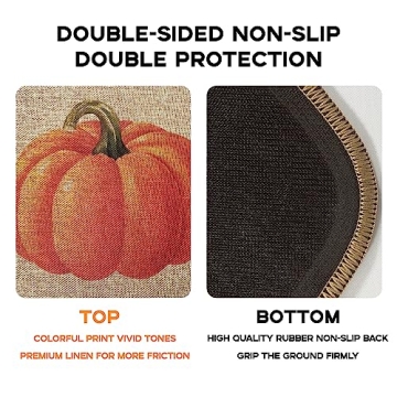 DAGAHE Hello Fall Welcome Mat – Autumn Pumpkin Design