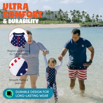 SwimZip Boys UPF 50+ Long-Sleeve Swimsuit Sun Protection