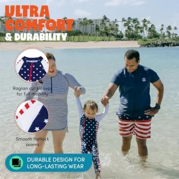 SwimZip Boys UPF 50+ Long-Sleeve Swimsuit Sun Protection