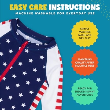 SwimZip Boys UPF 50+ Long-Sleeve Swimsuit Sun Protection