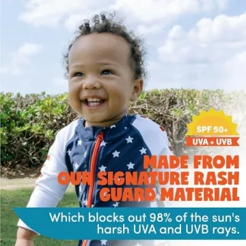 SwimZip Boys UPF 50+ Long-Sleeve Swimsuit Sun Protection