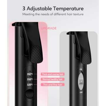 FARERY Travel Curling Iron, 1 Inch Mini Curling Iron Travel Size with 3 Adjustable Temp, Ceramic Mini Hair Curler with Keratin&Argan Oil Infuse, Dual Voltage, Includes Storage Bag