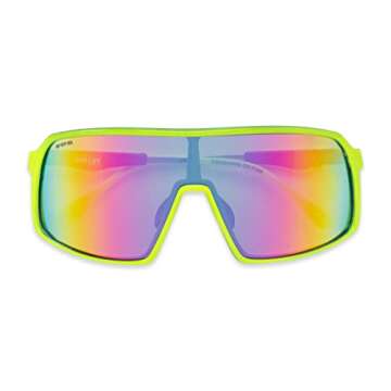 Foster Grant Sun Luv Crushing On Fun Shield Sunglasses - Neon Green - 56mm