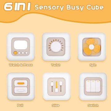 Engaging 6-in-1 Busy Cube for Toddlers 1-3 Years