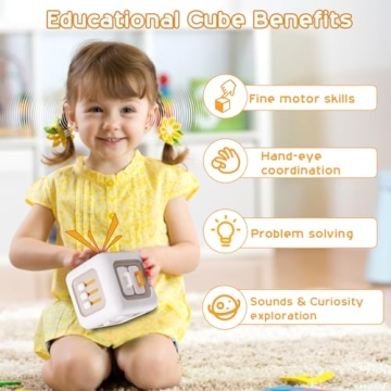 Engaging 6-in-1 Busy Cube for Toddlers 1-3 Years
