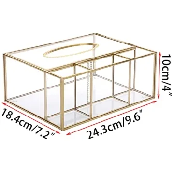 Elegant Sumnacon Clear Glass Tissue Box Holder