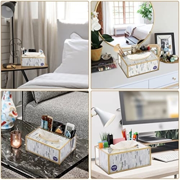 Elegant Sumnacon Clear Glass Tissue Box Holder