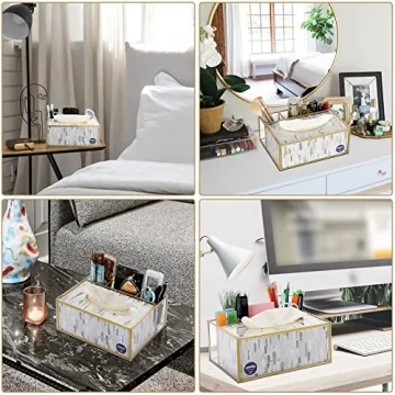 Elegant Sumnacon Clear Glass Tissue Box Holder