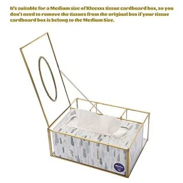 Elegant Sumnacon Clear Glass Tissue Box Holder