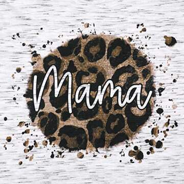 Mama Leopard Print T-shirt for Women - Casual Short Sleeve Top