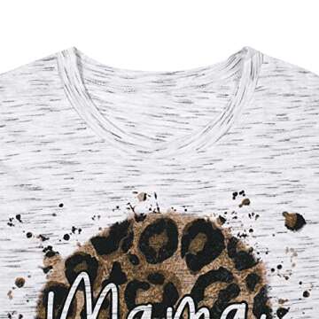 Trendy Mama Leopard Print T-shirt for Stylish Moms