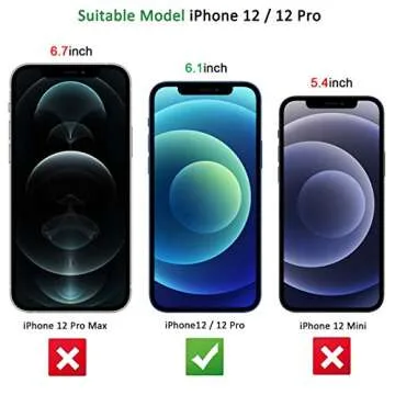 NEW'C 3-Pack iPhone 12/Pro Screen Protectors - Bubble Free