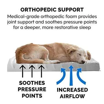 Furhaven Orthopedic Dog Bed for Large Dogs w/ Removable Washable Cover, For Dogs Up to 95 lbs - Ultra Plush Faux Fur & Suede Mattress - Gray, Jumbo/XL