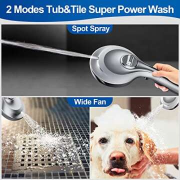 High Pressure 10-mode Handheld Shower Head with Filter