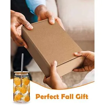 Pumpkins Beer Can Shaped Glass for Stylish Fall Sips