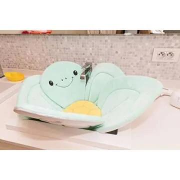 Nuby Turtle Baby Bath Cushion - Soft & Adorable Bathing Support