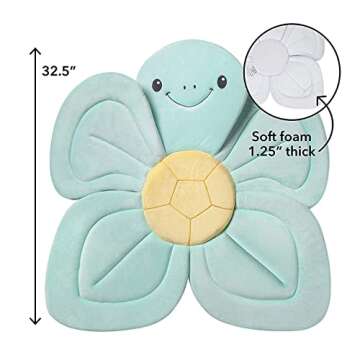 Nuby Turtle Baby Bath Cushion - Soft & Adorable Bathing Support