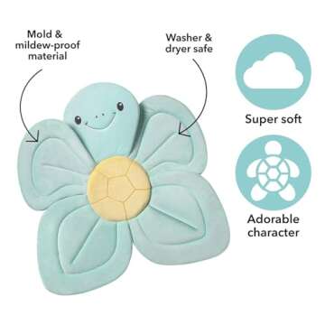 Nuby Turtle Baby Bath Cushion - Soft & Adorable Bathing Support