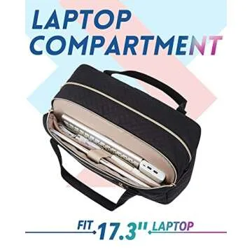 BAGSMART Travel Duffle Bag Quilted Weekender Overnight Bag for Women with Laptop Compartment, Large Carry On Airport Bag with Wet Pocket & Shoe Bag for Travel, Business Trips, Sports