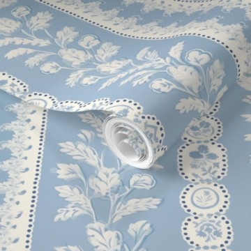 Cottagecore Cornflower Blue Removable Wallpaper for All