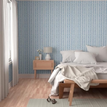 Cottagecore Cornflower Blue Removable Wallpaper for All