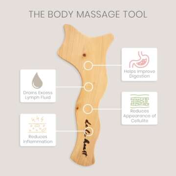 de la heart Wooden Lymphatic Body Massage Tool for Massage Therapy