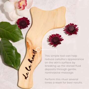 de la heart Wooden Lymphatic Body Massage Tool for Massage Therapy