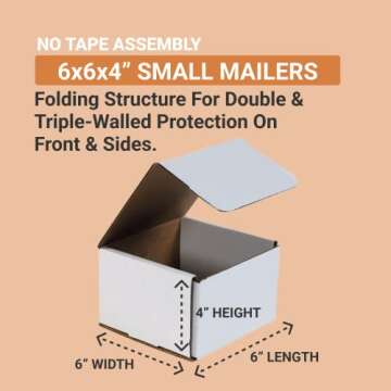 AVIDITI Small Shipping Boxes 50-Pack | Durable Packaging Solution