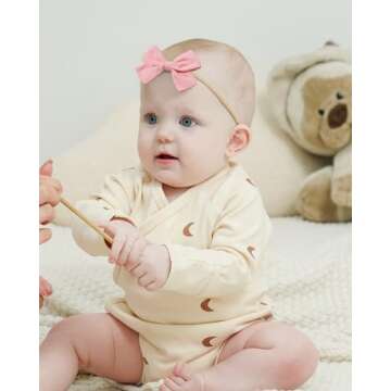 Jollybows 40pcs Baby Girls Hair Bows - Soft & Stylish