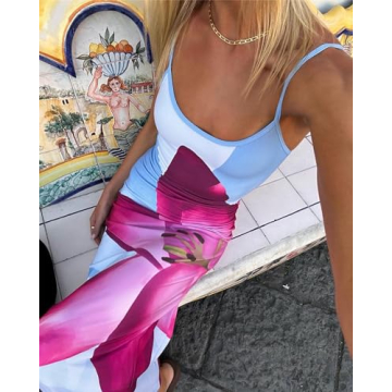 Elegant Floral Bodycon Maxi Dress for Summer Fun