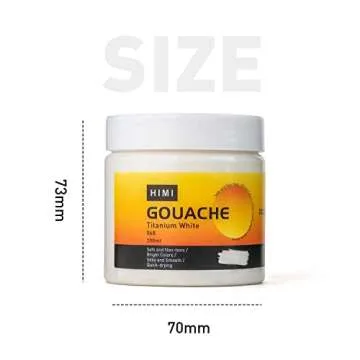 HIMI White Gouache Refill Paints, Non-Toxic Art Supplies