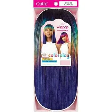 Outre Wigpop Full Wig Heat Resistant Fiber Cosmic Rainbow