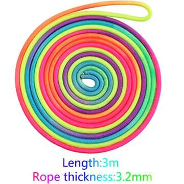 5 Pieces Chinese Jump Ropes Colorful Stretch Rope Elastic Fitness Game for Outdoor Exercise