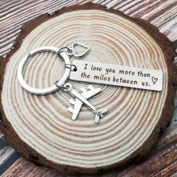 Vadaka Couple Keychain Long Distance Relationship Gift for Boyfriend Girlfriend I Love You More Than...
