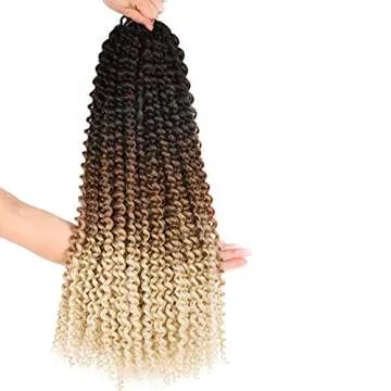 7 Packs Passion Twist Hair 22 Inch Water Wave Synthetic Curly Braids for Passion Twist Crochet Braid...