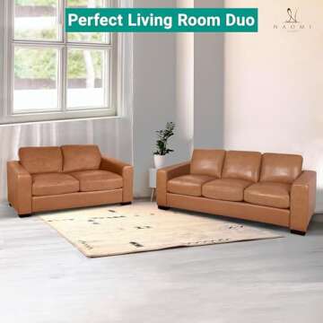 Freya Genuine Leather Sofa - Luxurious Comfort & Elegant Design