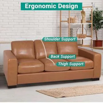 Freya Genuine Leather Sofa - Luxurious Comfort & Elegant Design