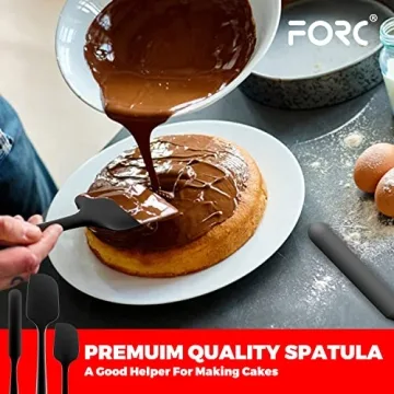 Silicone Spatula Set – 8 Pack, Dishwasher Safe & Heat Resistant