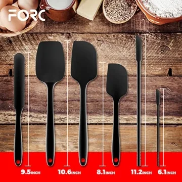 Silicone Spatula Set – 8 Pack, Dishwasher Safe & Heat Resistant