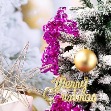 WRAPAHOLIC 12-Count Metallic Hot Pink Self-Adhesive Curly Bows Gift Wrap Accessory - Perfect for Birthday, Holiday, Party Favors Decorations