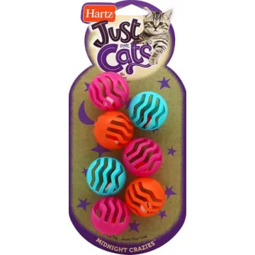 Hartz Midnight Crazies Cat Toy Balls for Playful Cats