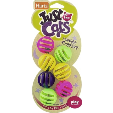 Hartz Midnight Crazies Cat Toy Balls for Playful Cats