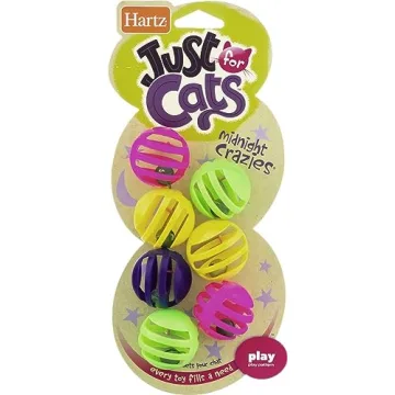 Hartz Midnight Crazies Cat Toy Balls for Playful Cats