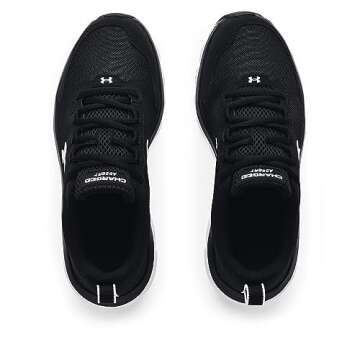 Under Armour Womens Charged Assert 9 Running Shoe, Black/White, 8.5 Wide US