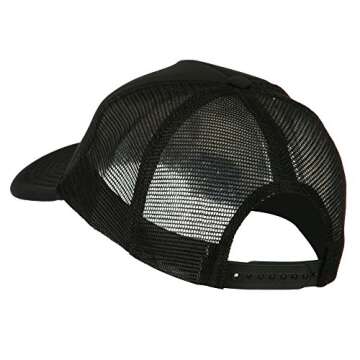 e4Hats.com Smile Face Embroidered Big Size Trucker Cap - Black OSFM