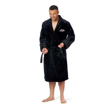 Northwest NFL Baltimore Ravens Unisex Silk Touch Bath Robe, Comfort Meets Team Spirit