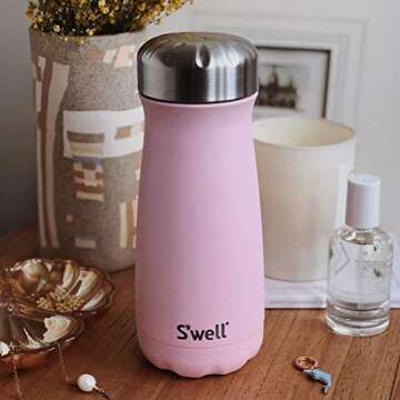S'well Stainless Steel Traveler - 20 Fl Oz - Pink Topaz - Triple-Layered Vacuum-Insulated Travel Mug Keeps Coffee, Tea and Drinks Cold for 36 Hours and Hot for 15- BPA-Free Water Bottle