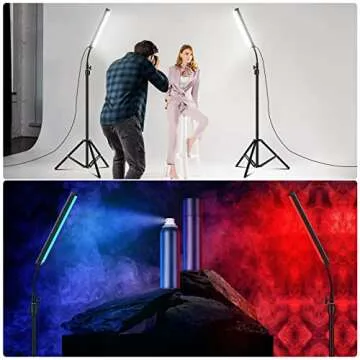 LED Video Lighting Kit with Wand Stick for Photography Studio